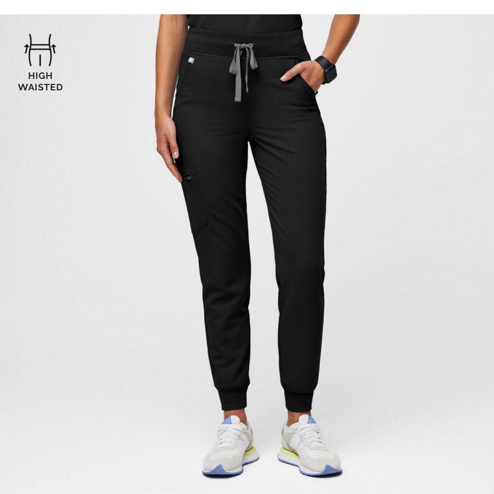 Figs Zamora high-waisted joggers, in color black size XL